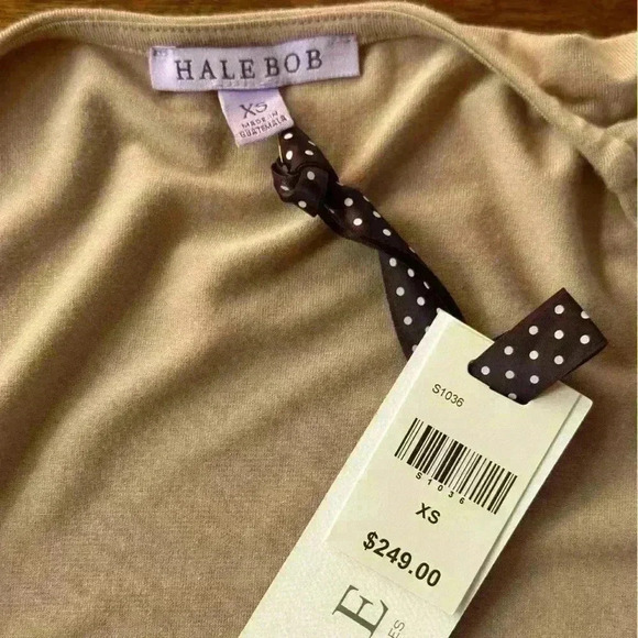 Hale Bob Short Robe With Tie Belt In Doeskin Size XS New With Tag! - Picture 7 of 7